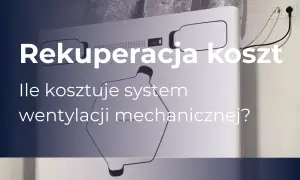 Rekuperacja koszt: ile kosztuje system wentylacji mechanicznej? Białe urządzenie z podłączonymi przewodami.