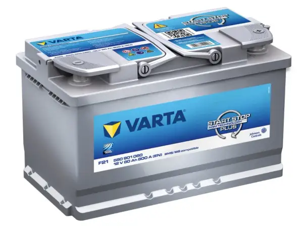 Akumulator samochodowy Varta Start Stop AGM, 12V 80Ah 800A. Idealny do nowoczesnych aut z systemem Start-Stop.
